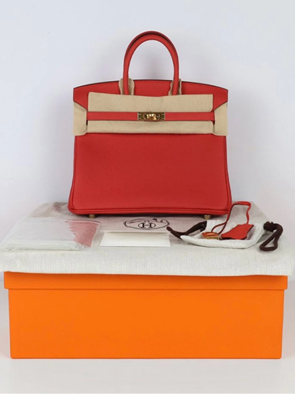 Hermes Birkin 25 Rouge Togo (R)